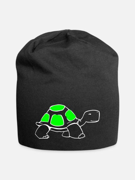 Schildkröte - Jersey-Beanie - Schwarz