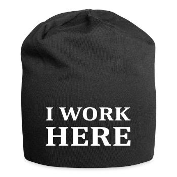 Ich Arbeite hier - Jersey-Beanie - Schwarz - Vorne