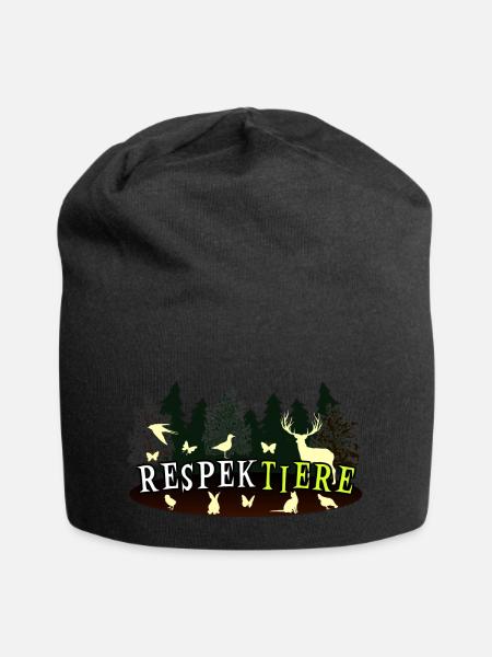 RESPEKTIERE Tierschutz Veganer Vegetarierer Demo - Jersey-Beanie - Schwarz