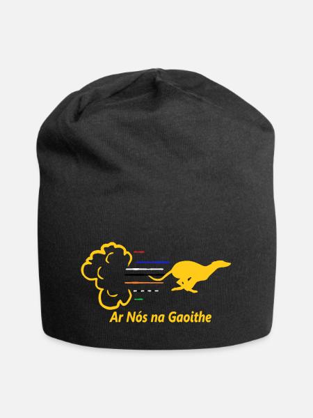 Greyhound - Ar Nós Na Gaoithe Gold - Jersey Beanie - black