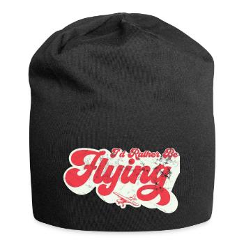 Je préférerais en pilotant l’aviation - Bonnet en jersey - noir - Devant