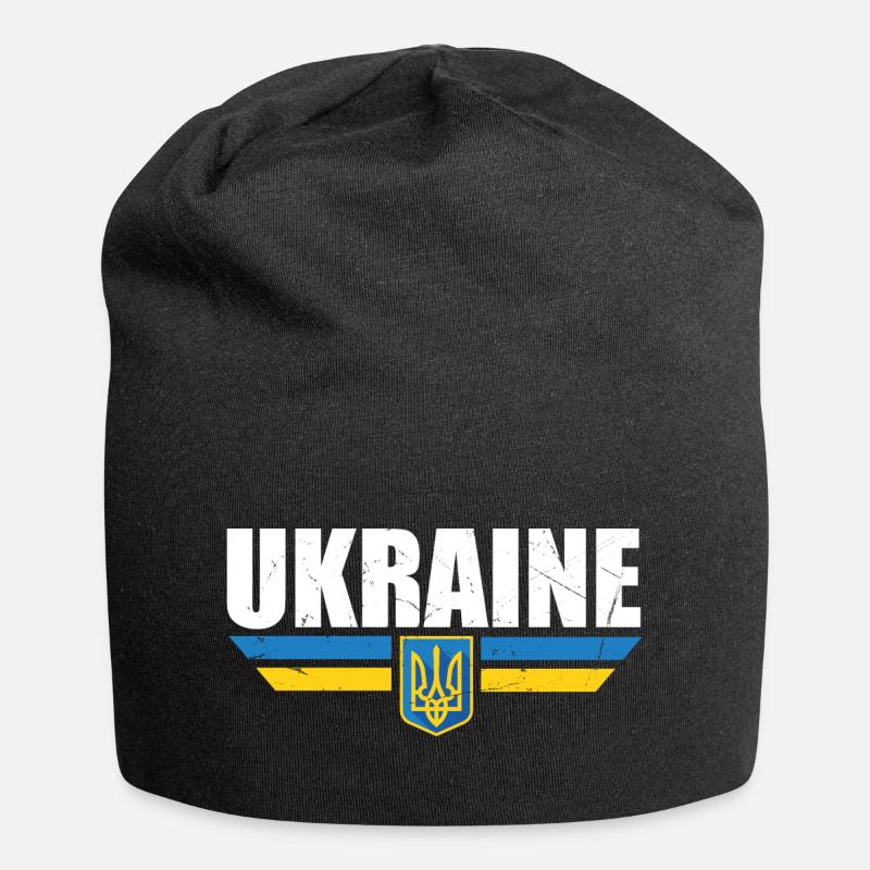 Ukraine - Bonnet en jersey - noir
