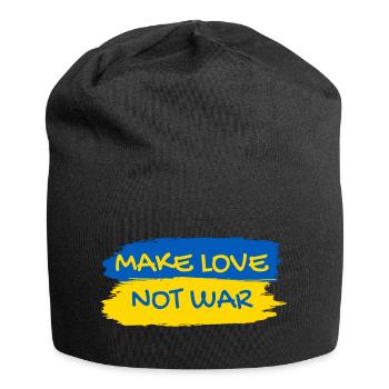 Make Love Not War Urkaine Peace Stand with Ukraine - Jersey-Beanie - Schwarz - Vorne