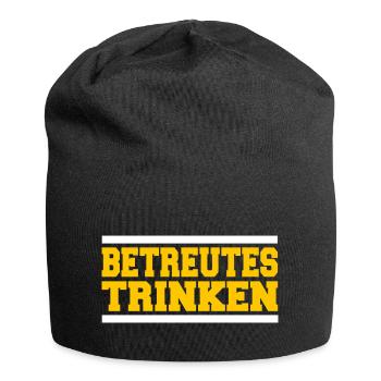 Betreutes Trinken - Jersey-Beanie - Schwarz - Vorne