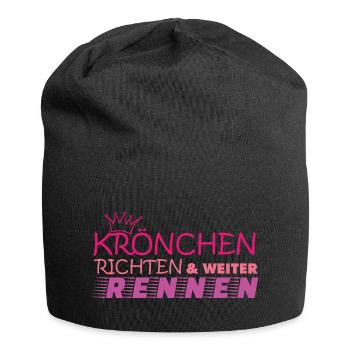 Muddy run shirt Teamshirt Matsch mud Lauf Schlamm - Jersey-Beanie - Schwarz - Vorne