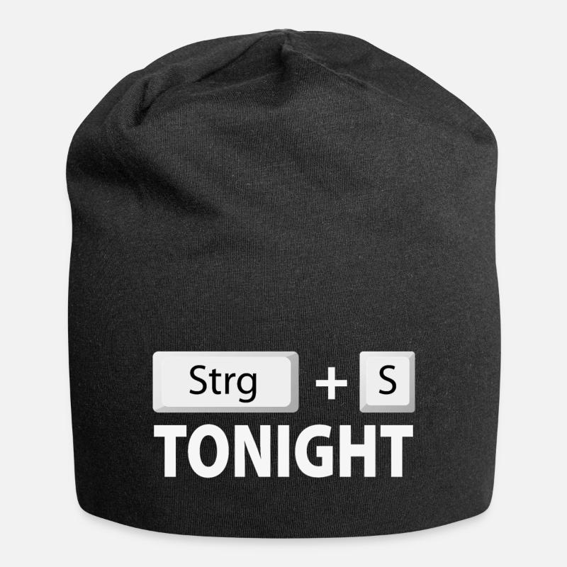Enregistrer (Ctrl + S) ce soir - Bonnet en jersey - noir