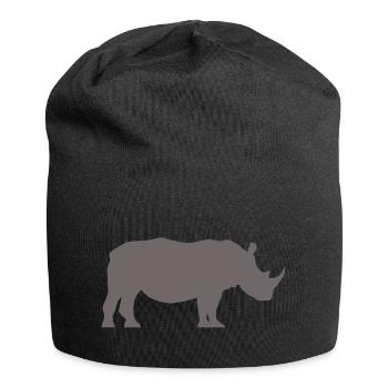 Rhino Profilgrau - Jersey-Beanie - Schwarz - Vorne