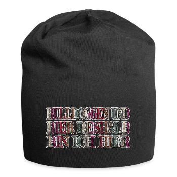 spruch windhund spaß berge geschenk kneipensport - Jersey-Beanie - Schwarz - Vorne