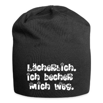 Party feiern Festival bechern saufen Alkohol - Jersey-Beanie - Schwarz - Vorne