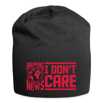 Breaking news don't care - Jersey-Beanie - Schwarz - Vorne