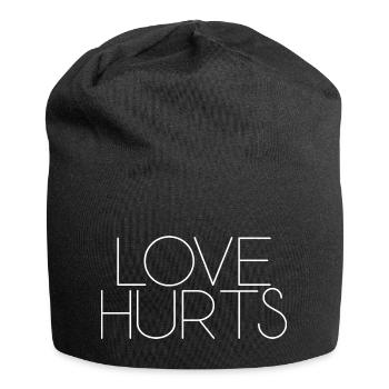 l’amour blesse l’amour police drôle dire - Bonnet en jersey - noir - Devant