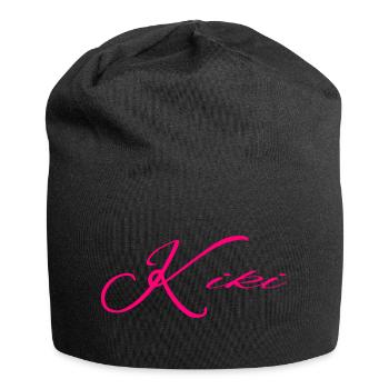 prénom Kiki - Bonnet en jersey - noir - Devant
