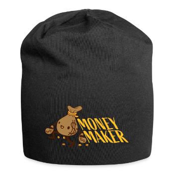 Money Maker happy money bag - Jersey Beanie - black - Front