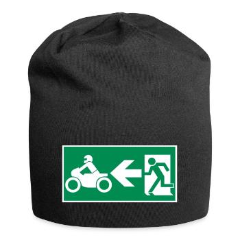 Sortie de secours Moto Motocross Crossbike - Bonnet en jersey - noir - Devant