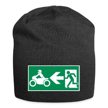 Emergency Exit Motorcycle Motocross Crossbike - Jersey Beanie - charcoal grey - Front