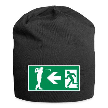 Sortie de secours au terrain de golf Golf Hobby Design - Bonnet en jersey - noir - Devant