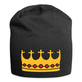 Diamanten Königin Krone Schmuck - Jersey-Beanie - Schwarz - Vorne