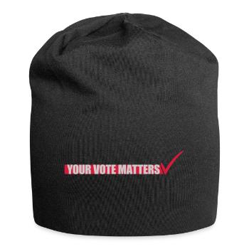 votre vote compte citation - Bonnet en jersey - noir - Devant