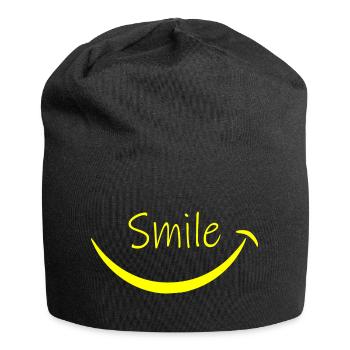 Smile - Jersey-Beanie - Schwarz - Vorne