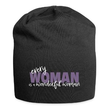 Every Woman is a Wonderful Woman - Jersey Beanie - black - Front