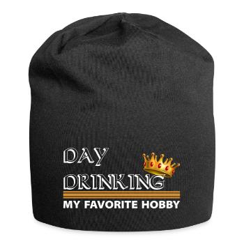 Day drinking is my favorite hobby - Jersey Beanie - black - Front