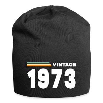 Jahrgang 1973 - Jersey-Beanie - Schwarz - Vorne