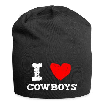 I love cowboys with red heart women - Bonnet en jersey - noir - Devant