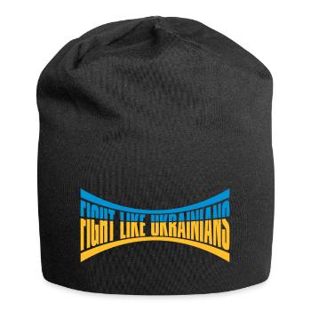 fight like ukrainians quote - Jersey Beanie - black - Front