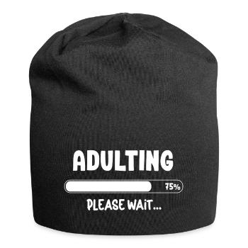 Adulting please wait 18th birthday - Bonnet en jersey - noir - Devant