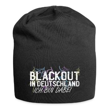 blackout Deutschland Stromausfall Energiekrise - Jersey-Beanie - Schwarz - Vorne