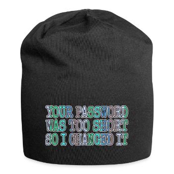fun birthday present gift idea present - Jersey Beanie - black - Front