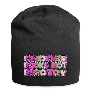 books and cats book quotes better books and wine - Jersey Beanie - black - Front