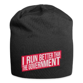 mieux fonctionner que le gouvernement - Bonnet en jersey - noir - Devant
