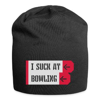 Je suis nul au bowling - Bonnet en jersey - noir - Devant