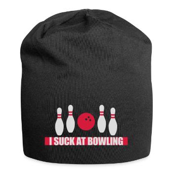 Je suis nul au bowling - Bonnet en jersey - noir - Devant