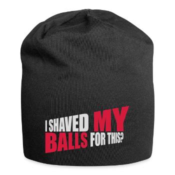 I shaved my balls - Jersey Beanie - black - Front