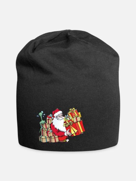 Weihnachtsmann - Jersey-Beanie - Schwarz