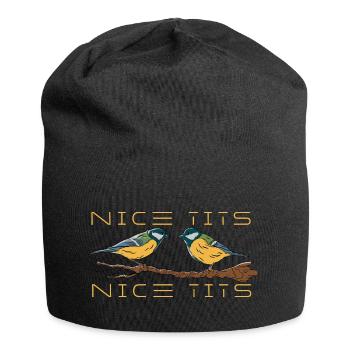 Nice Tits I Ornitologie Meise Ornitologe Natur - Jersey-Beanie - Schwarz - Vorne