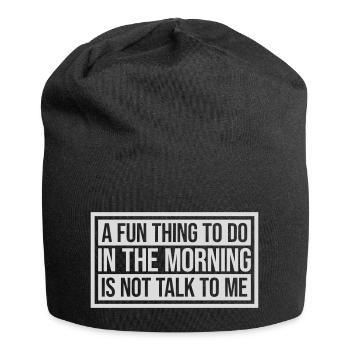 ne me parle pas - Bonnet en jersey - noir - Devant