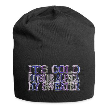bedroom cool birthday present idea - Jersey Beanie - black - Front