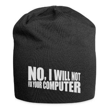 not fix your computer - Jersey Beanie - black - Front