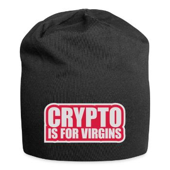 crypto is for virgins - Jersey Beanie - black - Front