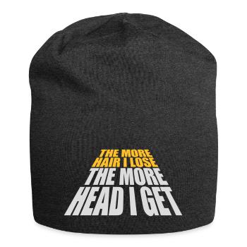 I get more head - Jersey Beanie - charcoal grey - Front