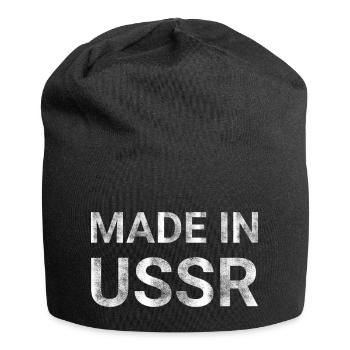 Fabriqué en URSS Union des socialistes soviétiques СССР - Bonnet en jersey - noir - Devant