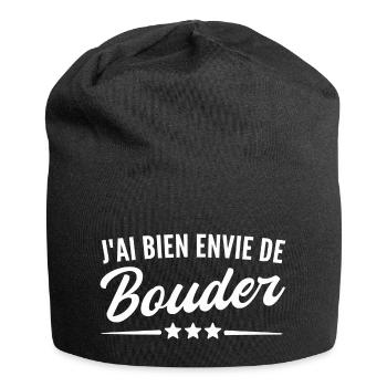 j ai bien envie de bouder - Bonnet en jersey - noir - Devant