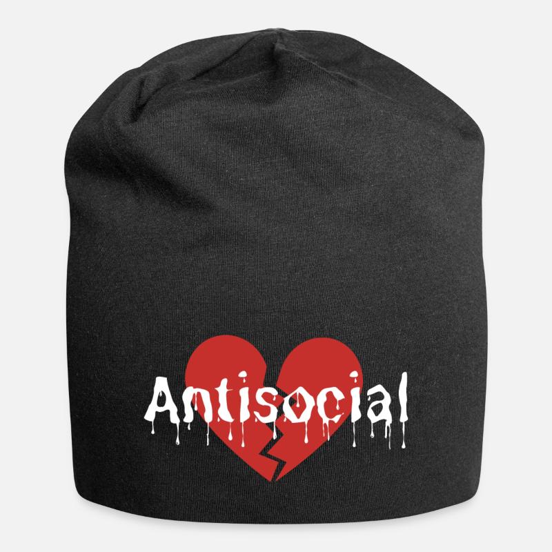 Antisocial broken - Jersey-Beanie - Schwarz