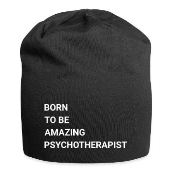 Born To Be Amazing Psychotherapist - Jersey Beanie - black - Front