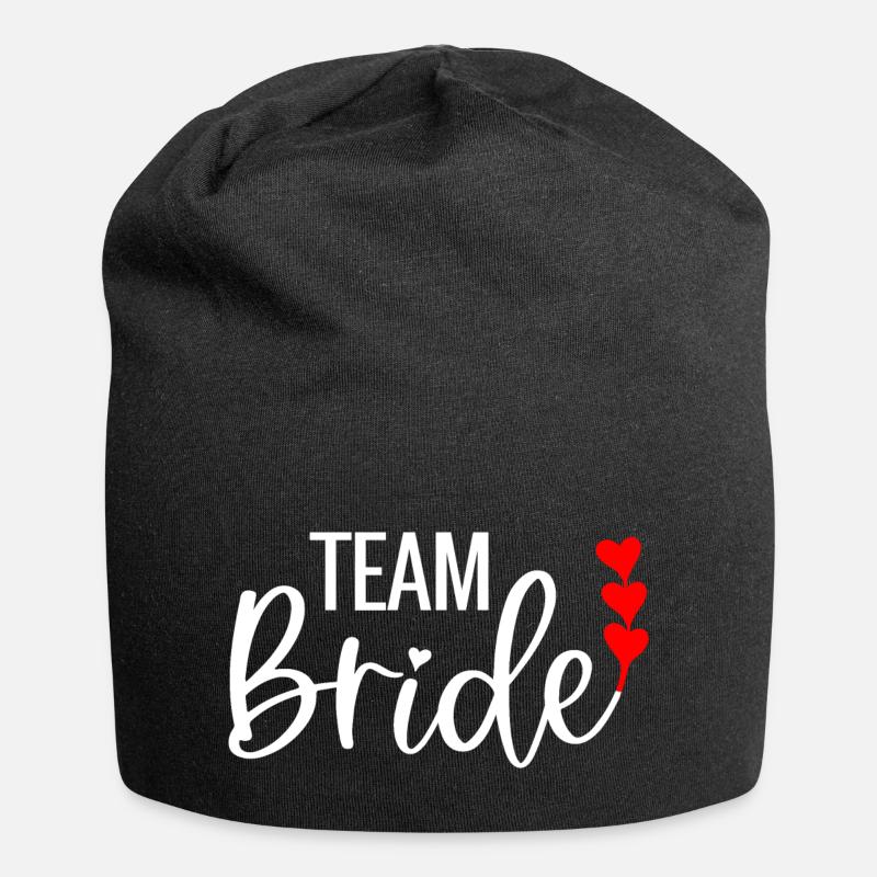 Team Bride I Junggesellinnen JGA Hochzeit - Jersey-Beanie - Schwarz