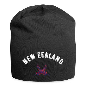 Neuseeland - Jersey-Beanie - Schwarz - Vorne