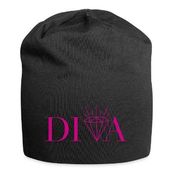 DIVA pink - Jersey-Beanie - Schwarz - Vorne